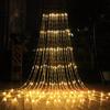 LED Waterfall Curtain Lights: Outdoor Waterproof String Lights with Flowing Water Effect for Courtyard Decoration