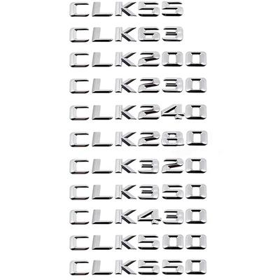 3D ABS For Mercedes-Benz W209 CLK Class CLK55 CLK63 CLK200 CLK220 CLK230 CLK550 Emblems Tail Logo Chrome Stickers Accessories F4