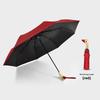 Creative Duck Head Umbrella: Stylish Black with Wooden Handle, Sun Protection, Dual-Purpose for Rain or Shine.