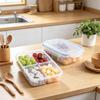 Reusable Plastic Food Storage Containers With Airtight Lids Compartments For Meal Prep Office Lunch Picnic Kitchen Food Storage