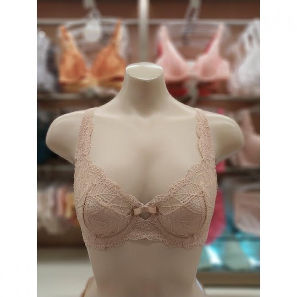 Barbara Skin Non Woven Flower Lace Full Cup Bra Abr4430 75C