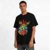 Dark Angel Winged Dragon Print Trendy Casual Short Sleeve Top Pure cotton T-shirt