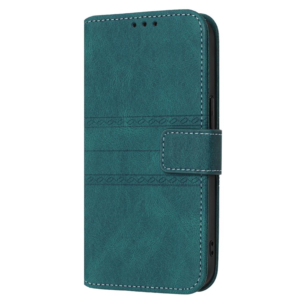 For Honor 400 5G (Global) Case Wallet Skin-Touch Leather Imprinted Phone Cover with Wrist Strap