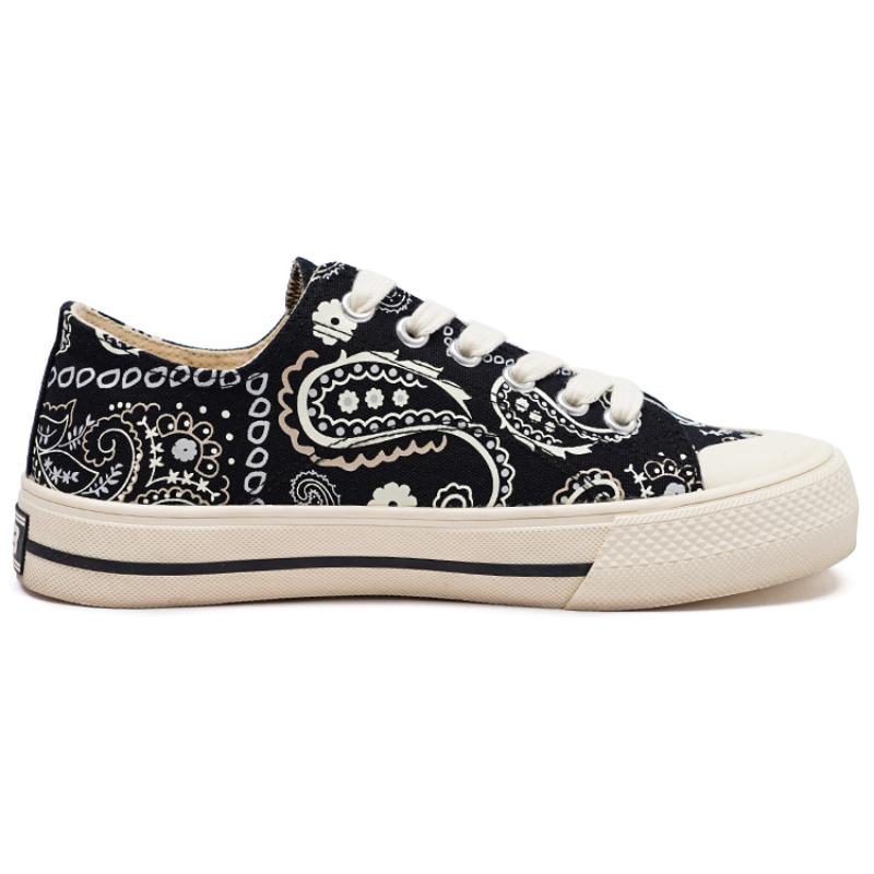 MLB Playball Canvas Shoes Unisex Low top Black,White Sneakers 3ACVVP12N-50BKSZHT