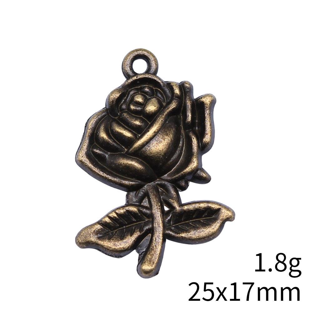 Back To School Bag Charms Rose Lotus Charms Pendant Women's Bags Bracelet Pendant