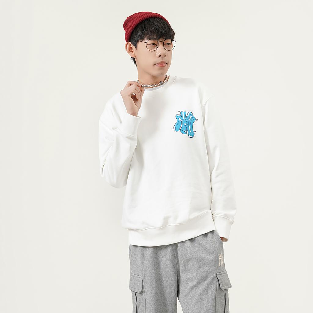 New MLB New York Yankees Sweatshirts Unisex Ivory White 3AMTL0221-50IVS