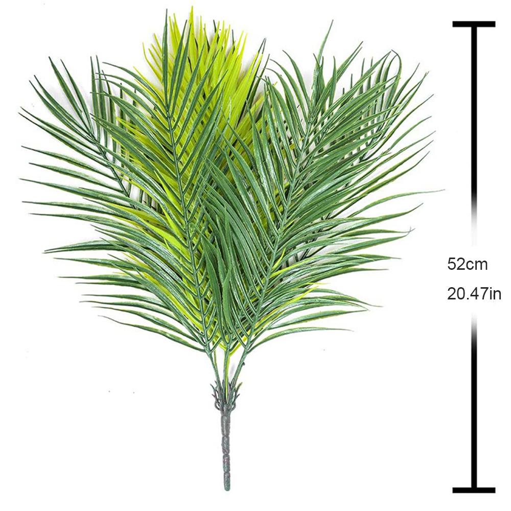 

20,47 дюйма 9 листьев Искусственные тропические растения Искусственная пальмовая ветвь Зеленые листья для украшения дома, сада, офиса, джунглей, карнавала зелёный