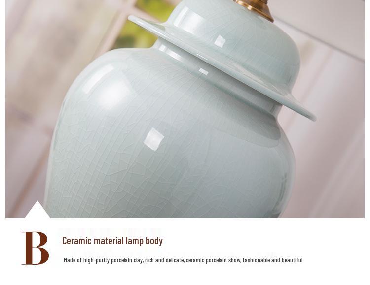 Modern American LED Ceramic Table Lamp for Living Room, Bedroom, or Study