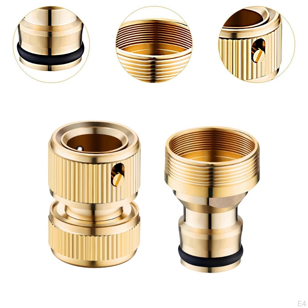 Garden Hose Fitting Male and Female Supplies Spare Parts Sturdy Quick Disconnect Adapter Thread