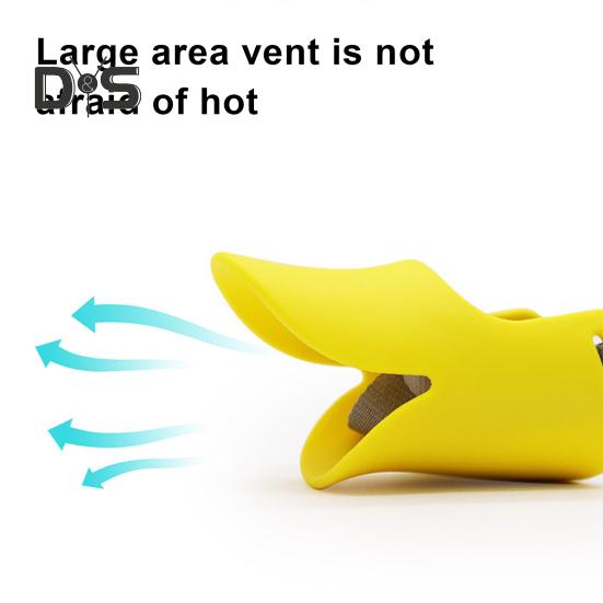 Anti Bite Duck Mouth Shape Dog Muzzle Silicone Duck Bill Dog Mouth Cover Adjustable Dog Muzzle Face Guard for Small Medium Dogs