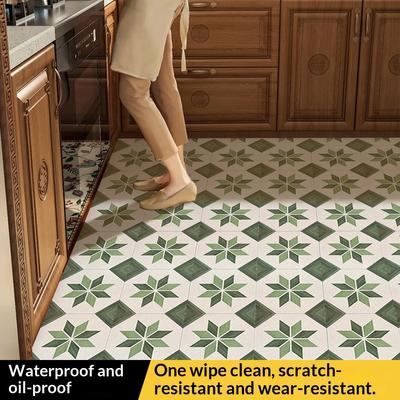 Kitchen Floor Mat Anti-slip Oil-proof Carpet Pvc Leather Waterproof Foot Mats Long Strip Rug Modern Style Home Decoration Rugs