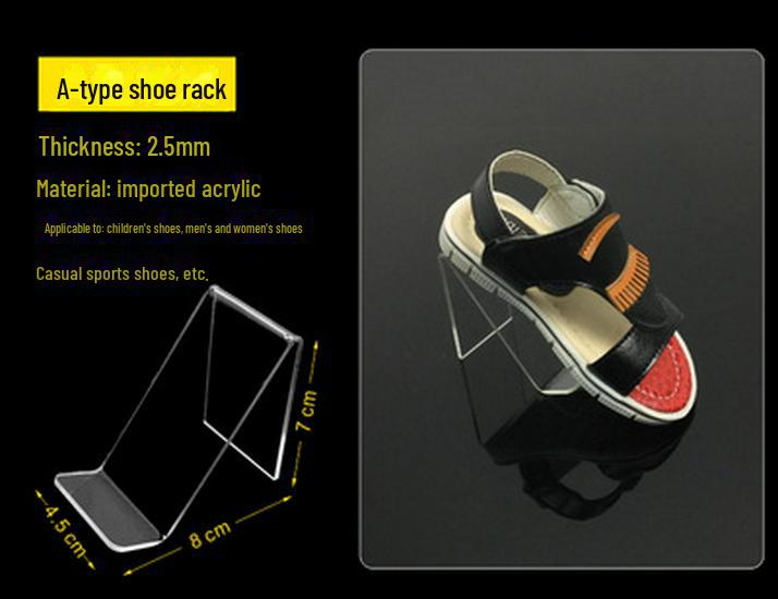 Transparent Acrylic Shoe Display Rack for Adult & Children's Shoes