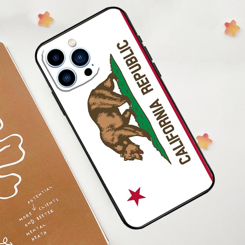 California Flag Phone Case For iPhone 17 Pro Max 14 11 15 16 Pro Max 13 12 mini 16 Plus 16e 17 Air Funda