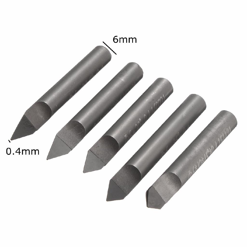 6MM 5 Valori Fresa per Incisione Marmo Granito CNC Diamante Punta per Incisione Punte per Incisione Fondo Piatto