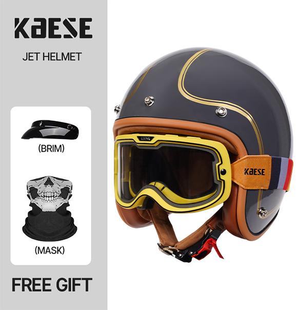 New Design Retro Motorcycle Helmet Open Face Helmet Scooter Helmets 3/4 Chopper Casco Moto Vintage Motorbike Helmets DOT ECE