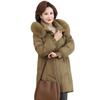 New Middle-aged and Old Winter Medium and Long Down Jackets Thickened Mother Women's Clothing Fox Fur Collar White Duck Down Jacket