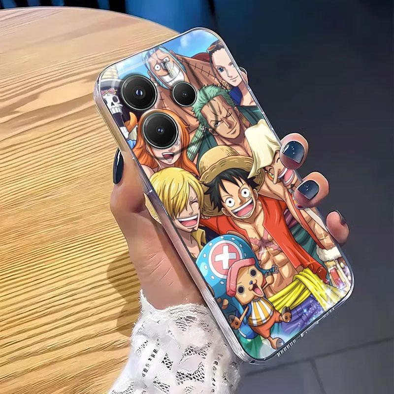 Hot One Anime P-Piece Case For Xiaomi Redmi Note 15 14 13 12 11 10 Pro Plus Cover For Redmi 15C 15 14C 13C 12C Clear Phone Cases