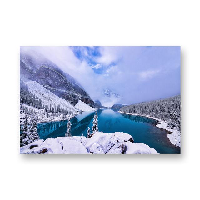 Winterlandschap Meer Foto's Canvas Schilderij Muurkunst Sneeuw Posters en Prints Muurkunst voor Woonkamer Home Decor Cuadros