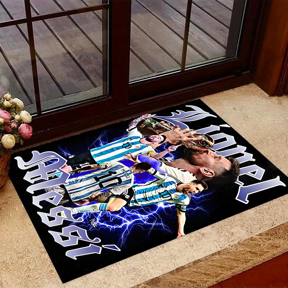 Tappeto da Pavimento Tappeto da Ufficio Celebrazione Messi dell'Argentina Perfetto per Ingresso Soggiorni Balcone Corridoio Tappeto Antiscivolo Decora Uffici