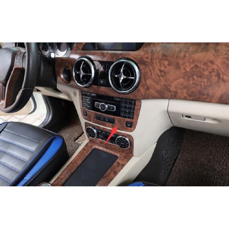 Console Volume Button Control Frame Trim For Benz GLK 2013-2015 Peach Wood Grain