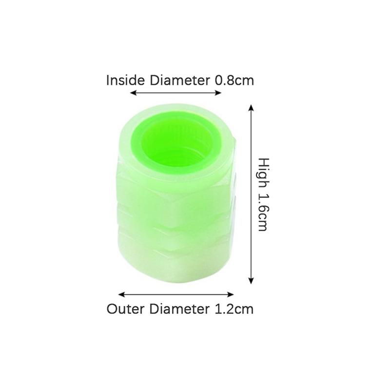 4Pcs Universal Luminous Valve Caps Tire Valve Caps For Car Motorcycle Bike