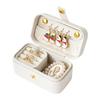 Premium Leather Travel Jewelry Box: Portable Anti-Oxidation Storage for Rings & Earrings