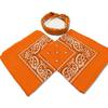 Trifong bandana orange 100% cotton handkerchief paisley pattern adult stylish cotton cashew pattern bandana men's women's unisex 55cm x 55cm KC-D