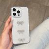 Transparent Drip Glitter Phone Case For Iphone16Promax Bow Apple 17 Fashion