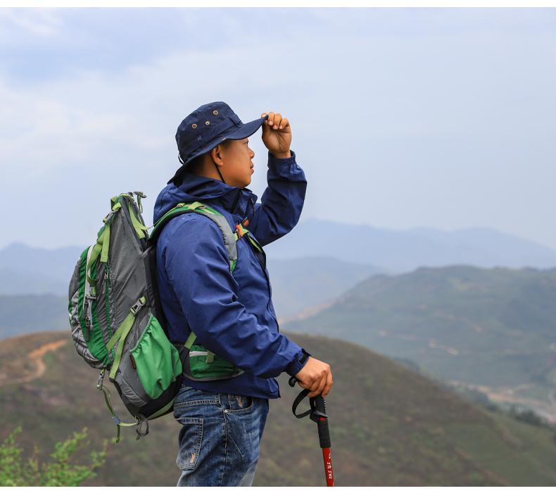 Outdoor Aluminum Trekking Pole/Walking Stick: Straight, T-Grip, Curved, Telescopic Options for Hiking and Skiing.