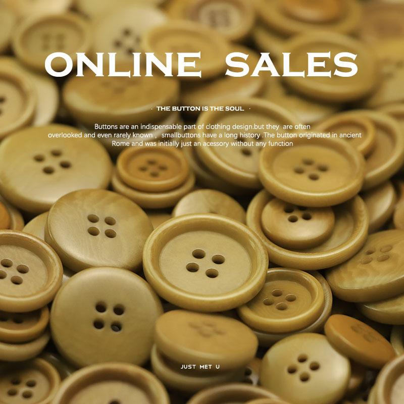 Ovocný Materiál Čtyřdírkové Knoflíky Univerzální Oděvní Knoflíky Sako Pletený Kardigan Trenčkot Kabátové Knoflíky