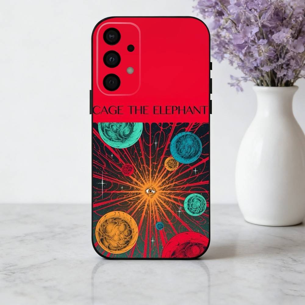 Pop-rock C-Cage the E-Elephan Phone Case For Samsung Galaxy A73,A72,A71,A70,A53,A52,A51,Soft Silicone Black Cover
