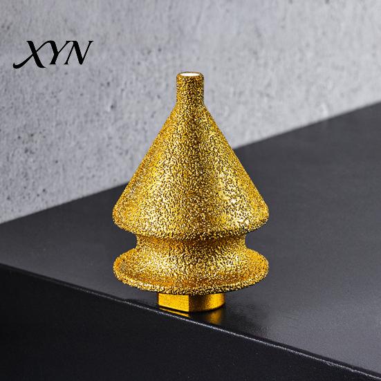 Ceramic Tile Drill Bit Diamond Chamfering for Grinder, 4-in-1 Hole Saw, Beveling Grinding Head Chamfering/Hole Enlarging/Polishing/Arc Trimming,