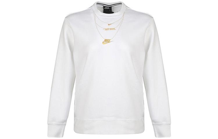 Nike Sweatshirts Women s White Crew Neck Moderate Regular CZ4023-100 S
