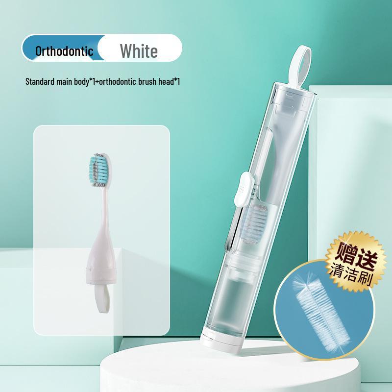 ETRAVEL Yilv 2-in-1 Mini Folding Orthodontic Travel Toothbrush and Toothpaste