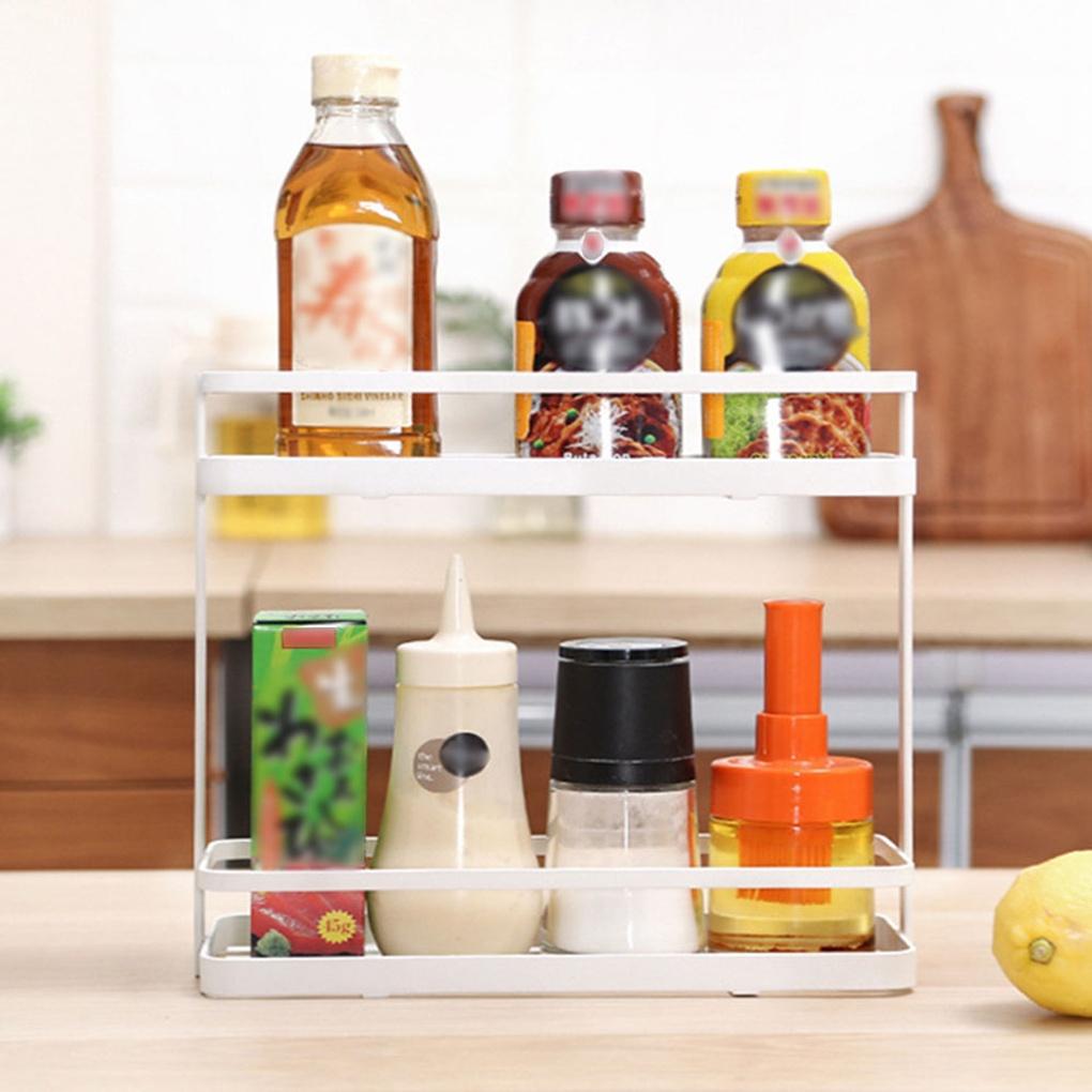 Kitchen Kitchen Home 2-Tier Seasoning Rack Kitchen Organizer