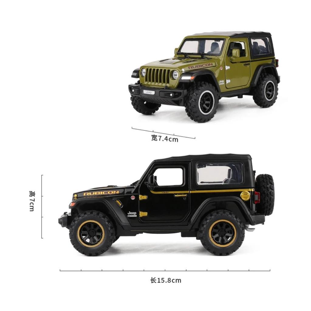 1/32 Jeeps Wrangler Rubicon 1941 Off-Road Alloy Car Diecasts & Toy Vehicles Car Model Sound and Light Car Toys for Kids Gifts