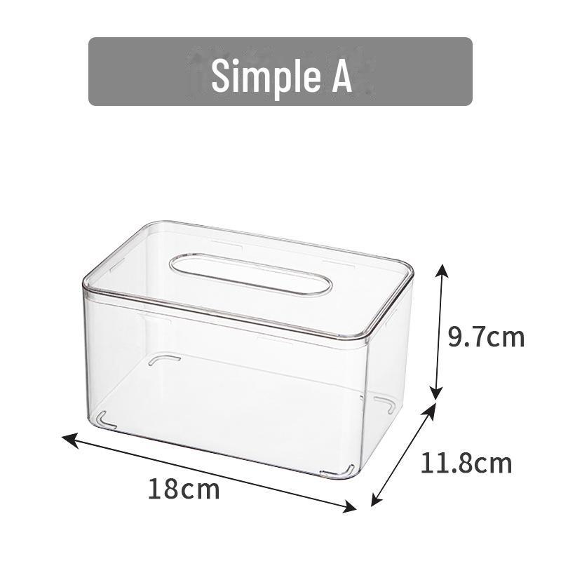Transparent High-End Tissue Box for Living Room and Bedroom