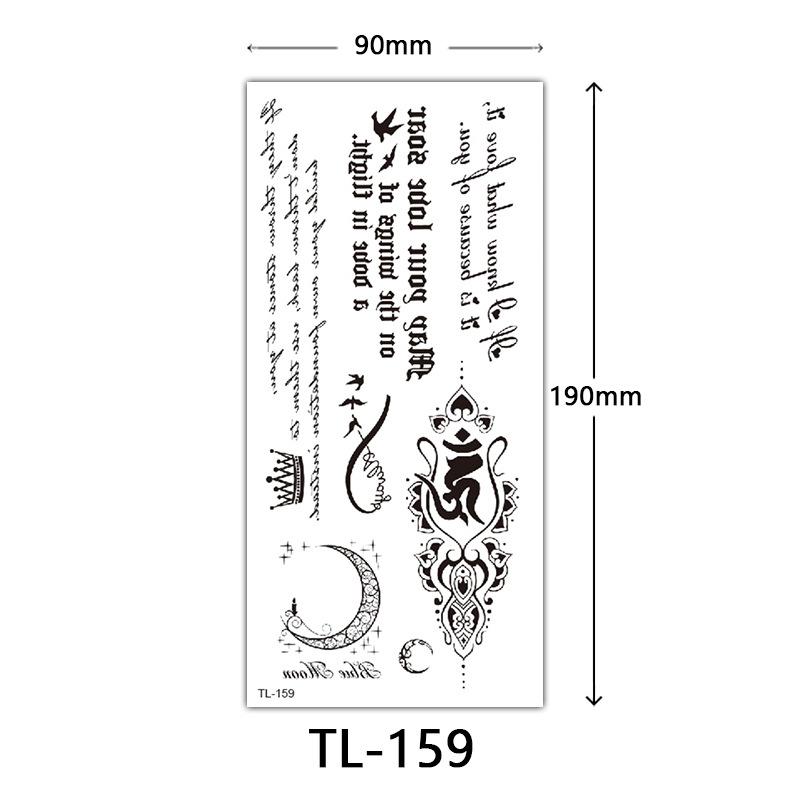 Flower Tattoo Stickers, Color Sketch Tattoo Stickers, English Letters, Wedding Photography Tattoo