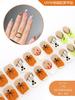 20 Pcs Halloween Christmas UV Semi Cured Gel Nail Stickers Self Adhesive Long Lasting Popular Nail Art Wraps