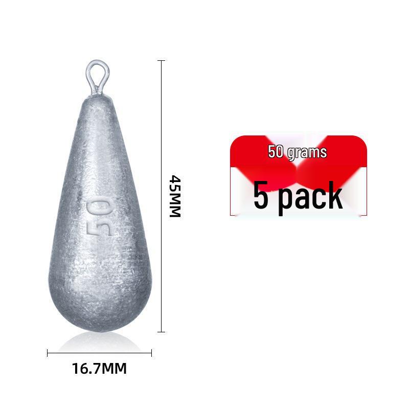 Aluminum Anti-Snagging Water-Drop Sinker for Long-Distance Off-Bottom Raft Fishing