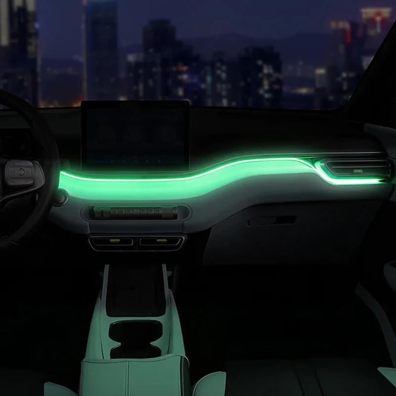 For BYD Seagull Dolphin MINI 2023-2024 Interior Ambient Lighting Central Control Atmosphere LED Light Strip Automobile Supplies