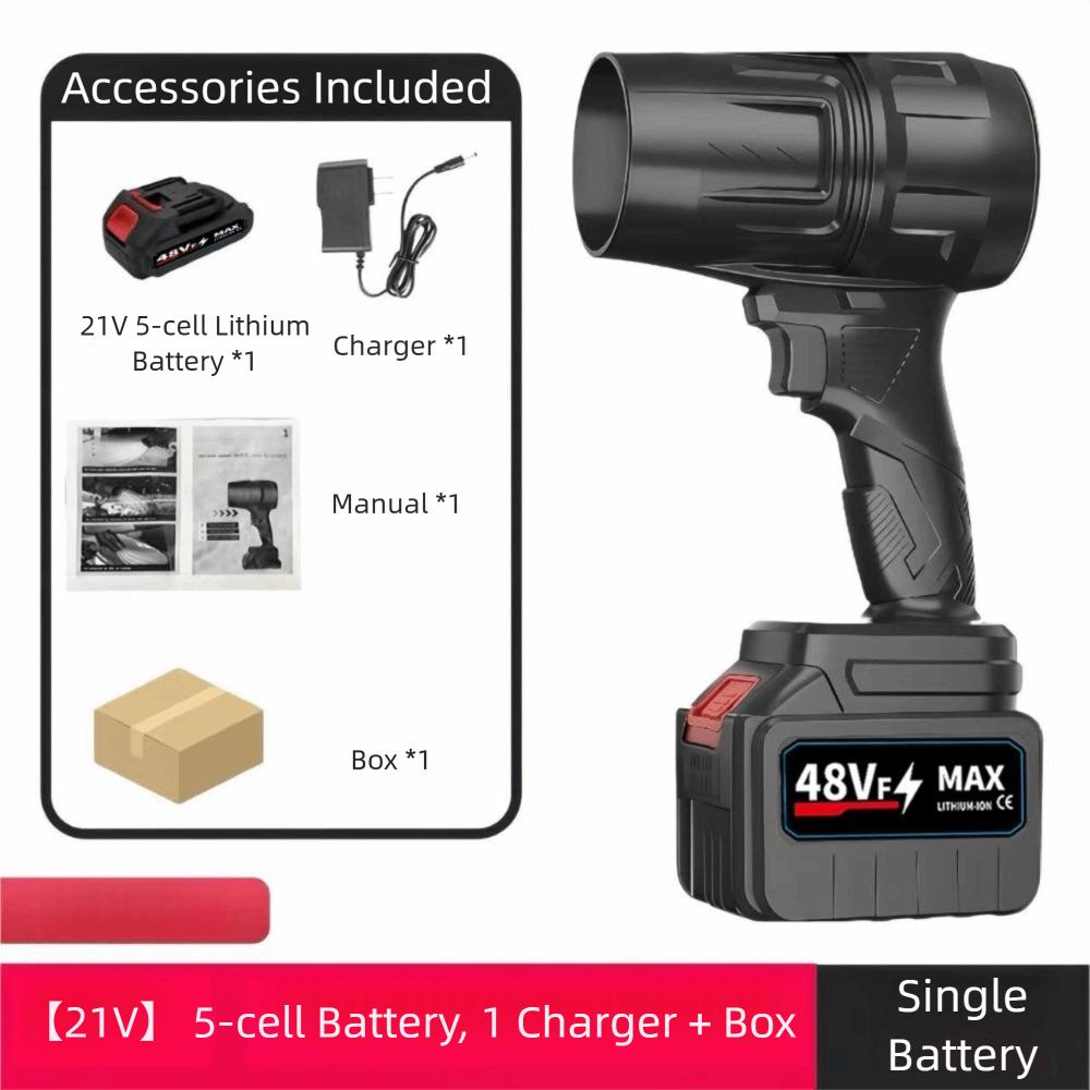 

Прочный ручной воздуходув 21 В Высокая мощность Бесступенчатая скорость Воздушный пистолет Сильное выдувание Листодув Турбовентилятор Дом