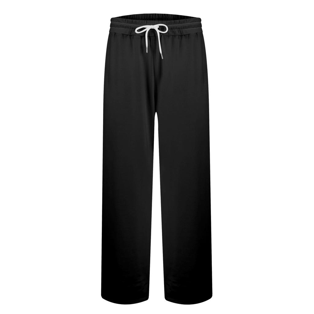 Women's Fashion Loose Drawstring Closed Waist Color Casual Sports Pants Casual Pants