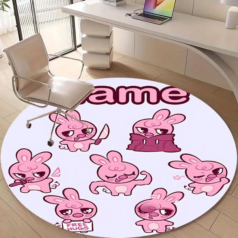 Personalized K-Kpop Team Round Chair Office Rug - Perfect for Mat, Office Chair & More - Ideal Gift for Birthdays and Holidays