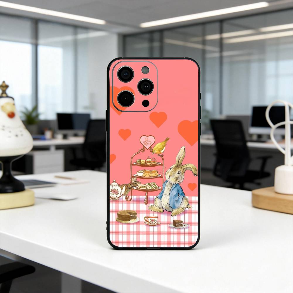 Cute R-Rabbit P-Peter-RP Phone Case Silicone Soft For IPhone 17 16 15 14 13 12 11 X XR Plus Pro Max Plus