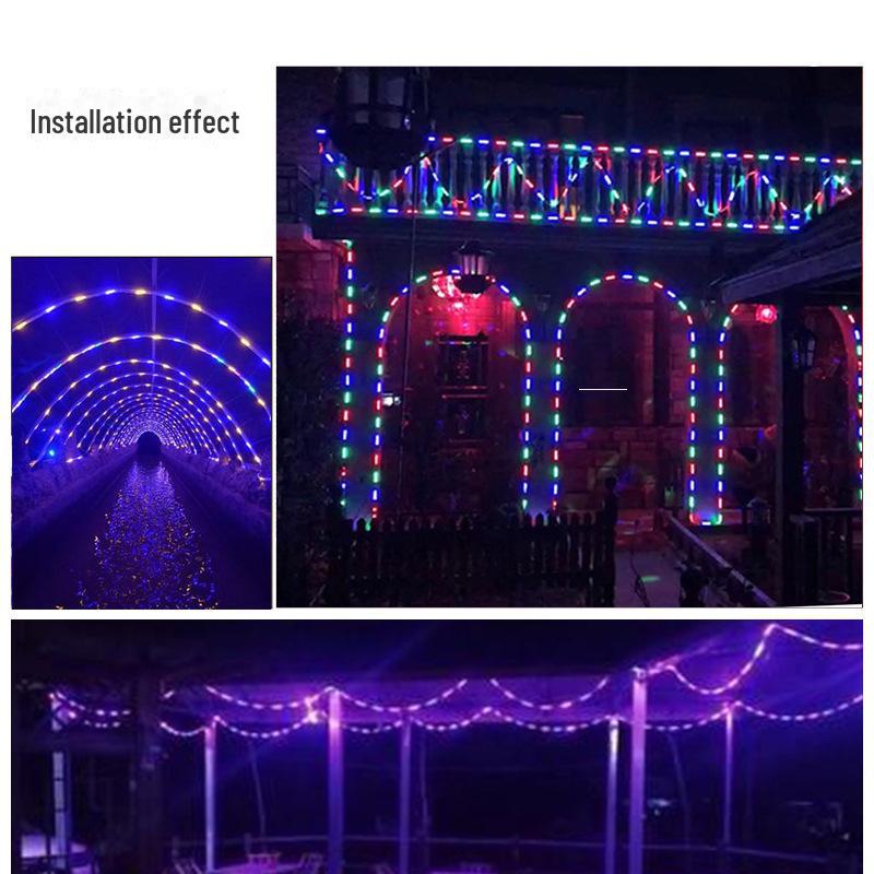 Seven-Color LED Marquee: Waterproof, High-Brightness, Color-Changing Light Strip for Outdoors