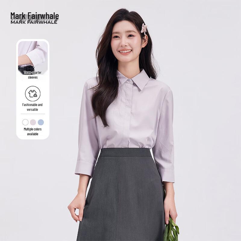 MARK FAIRWHALE Women s Seven-Sleeve Professional Shirt L