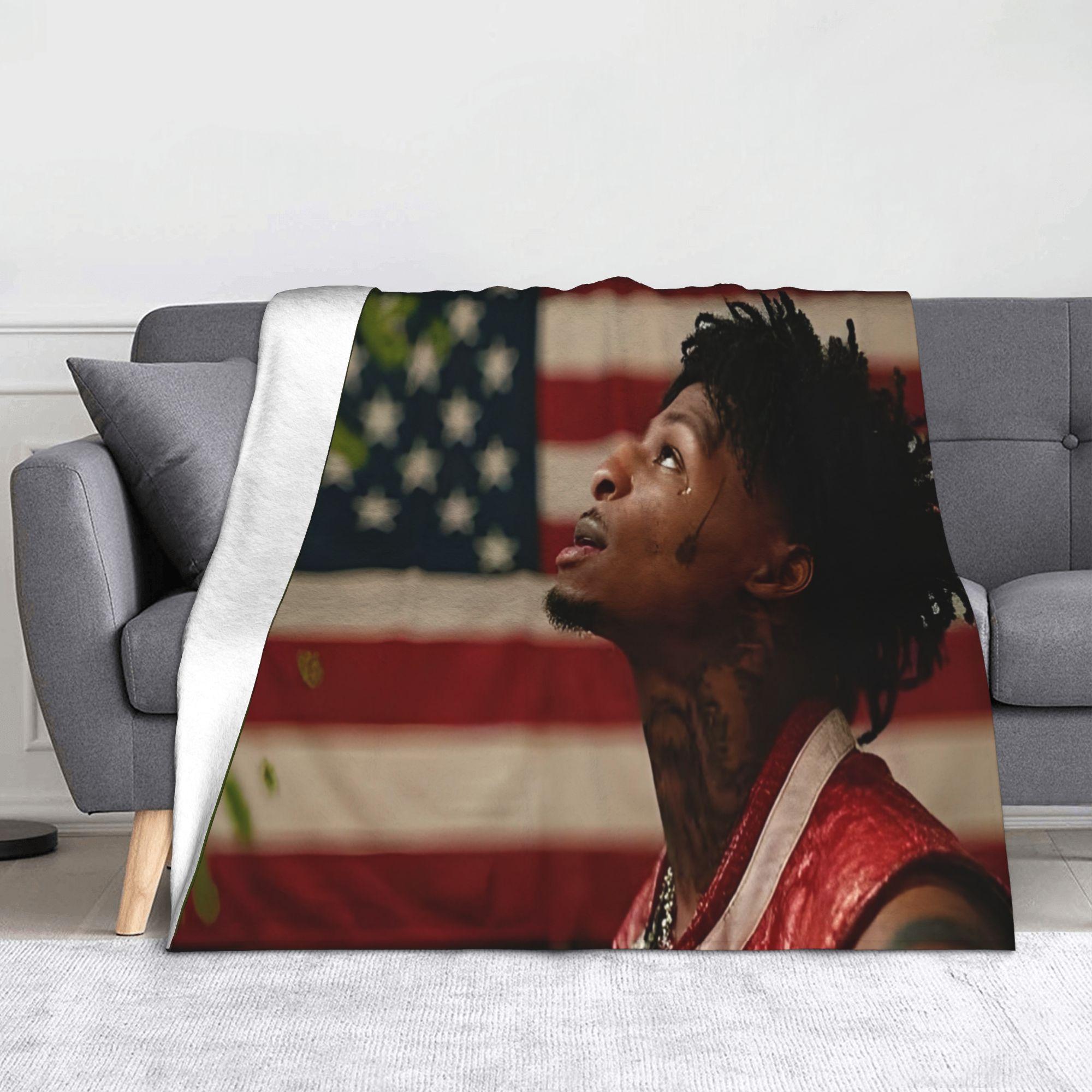 YoungBoys Rapper Music Coral Fleece Plush Throw Blanket American Blanket for Home Office Lightweight Bedspread 75X95CM
