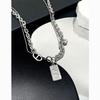 Vintage Geometric Chain Necklace For Men And Women With Pearl Finish