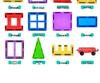 Large Nature Colors Stained Glass Magnetic Building Blocks for Castle Track Assembly